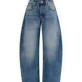 Layered belt logo-waist Jeans