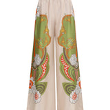 Printed silk palazzo Pants