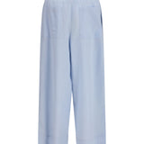 Cotton and linen blend palazzo Pants