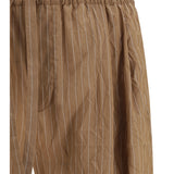 Vanity Pants in striped froissé fabric