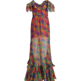 Long silk Dress