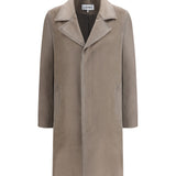 Single-breasted brushed cotton-blend fustian Coat