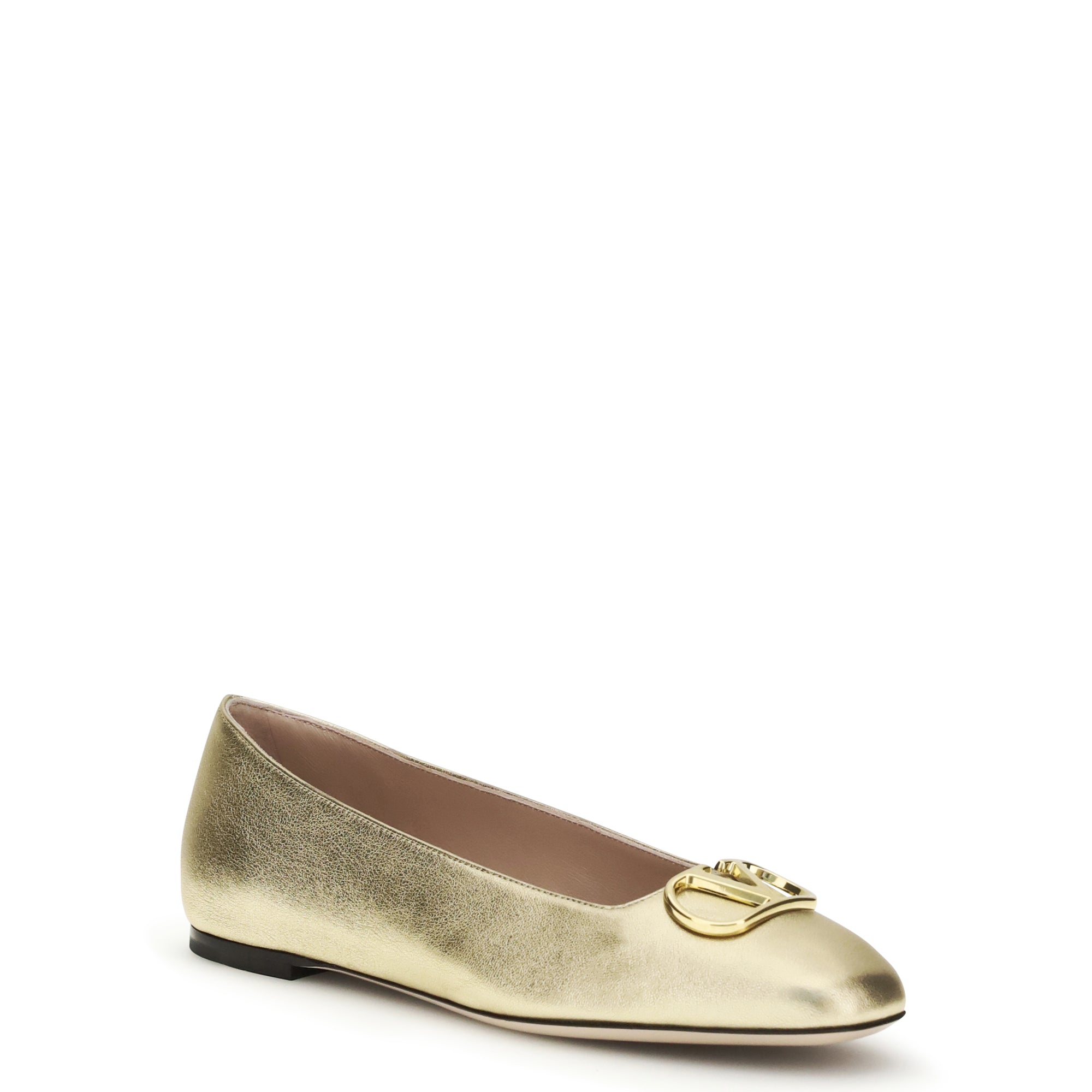 VLogo Signature laminated nappa Ballerinas