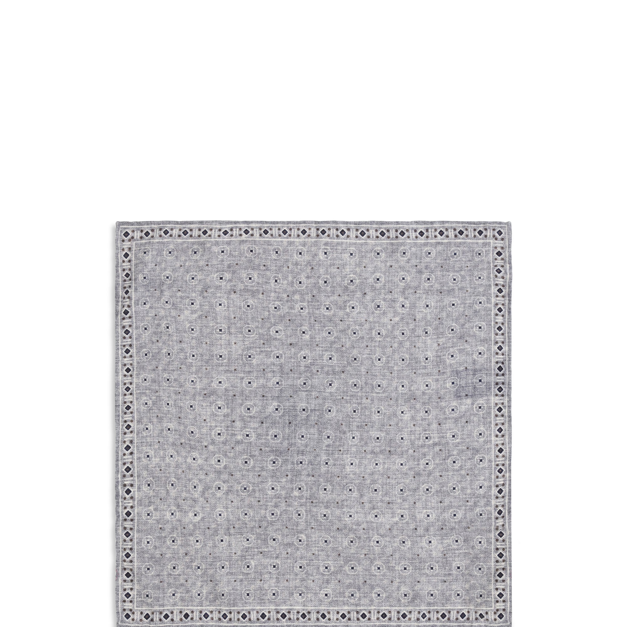 Ethnic-patterned silk Pocket Square