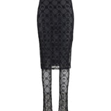 Moonogram Mesh Flock Pant-Skirt