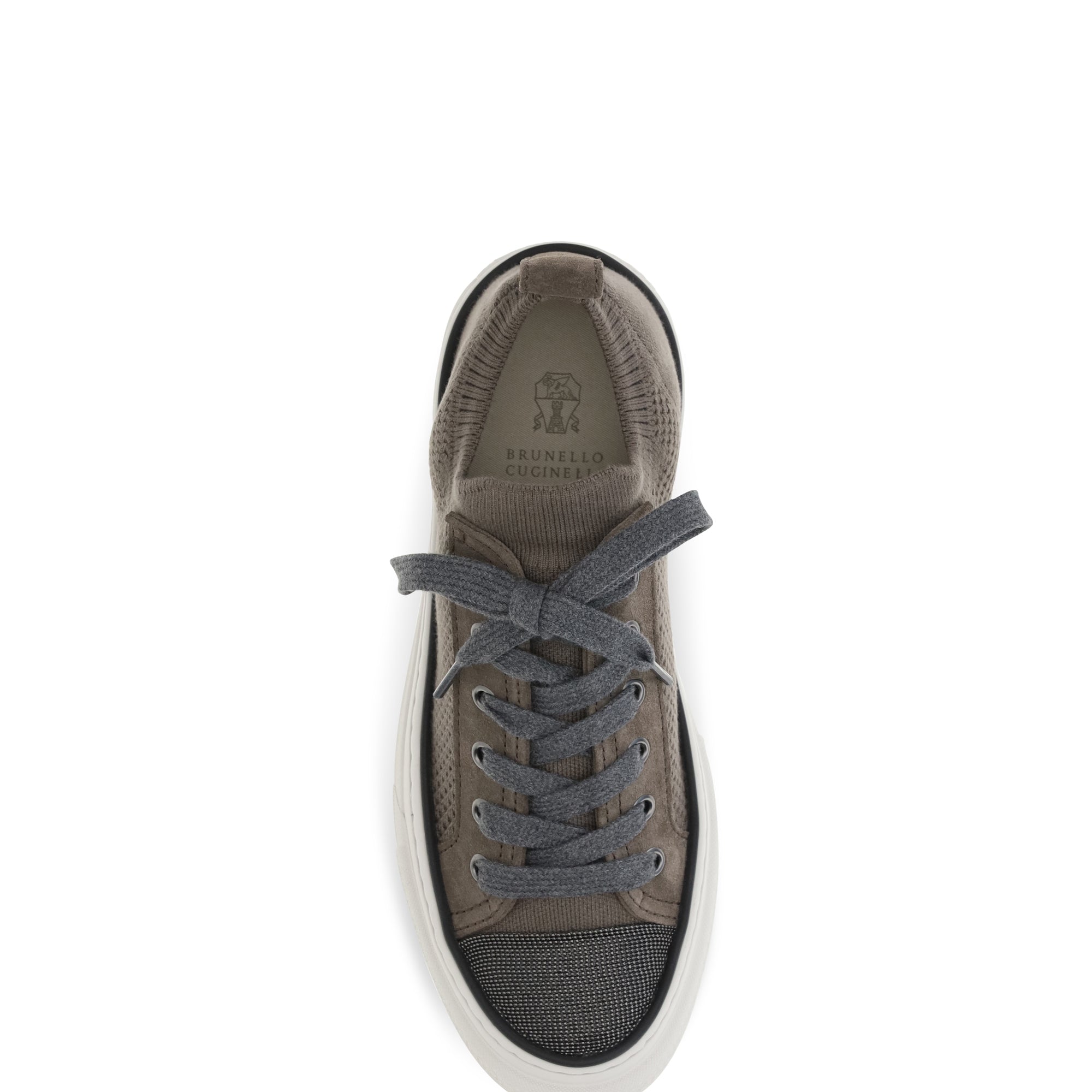 Cotton knit and suede Sneakers