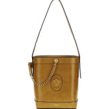 Small leather Pivot Bucket Bag