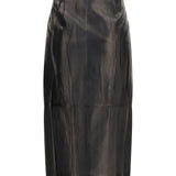 Midi leather Skirt