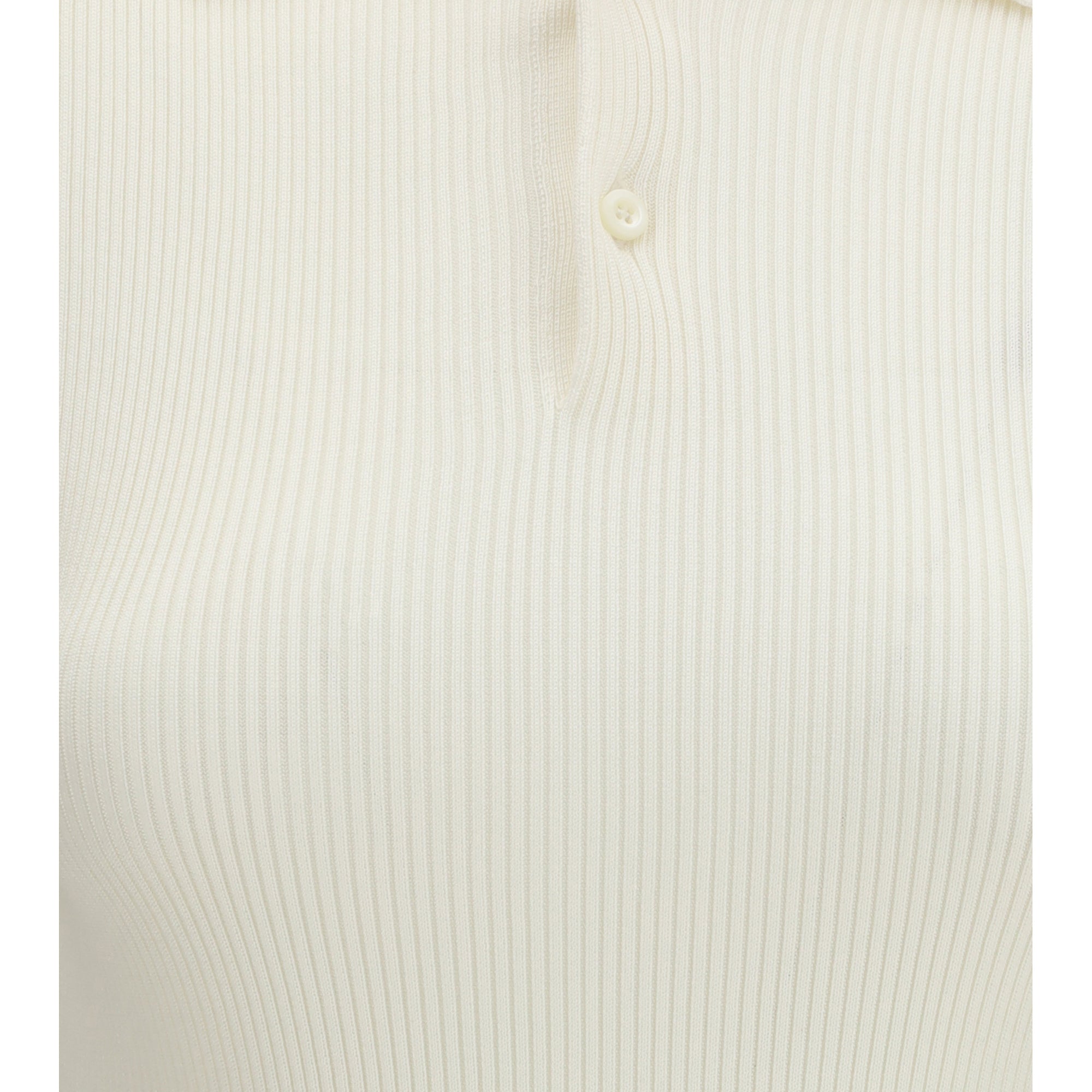 Long-sleeve silk Polo