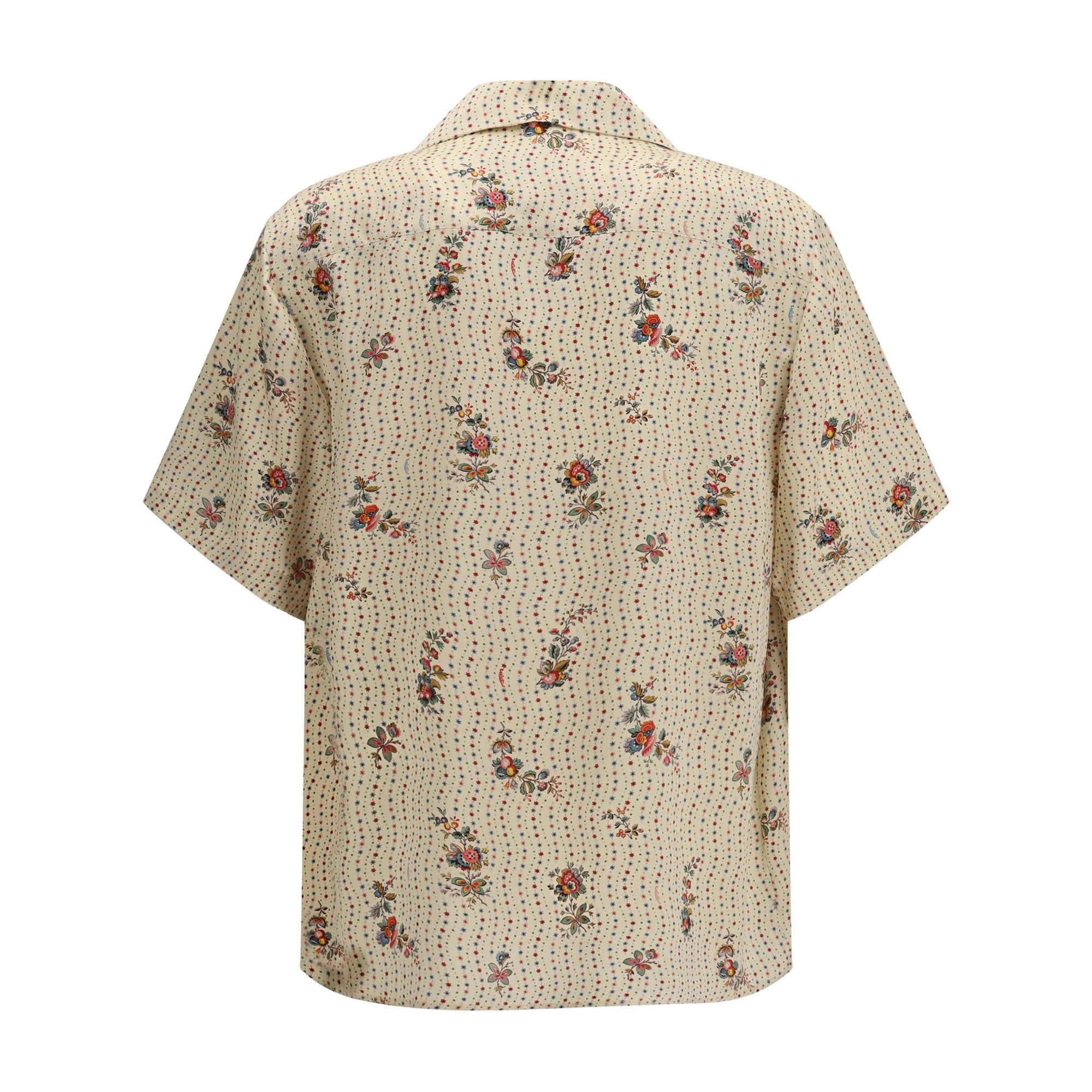 Papier Floral print silk bowling Shirt