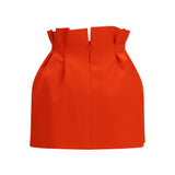 Silk Mini Skirt with ruffled waist