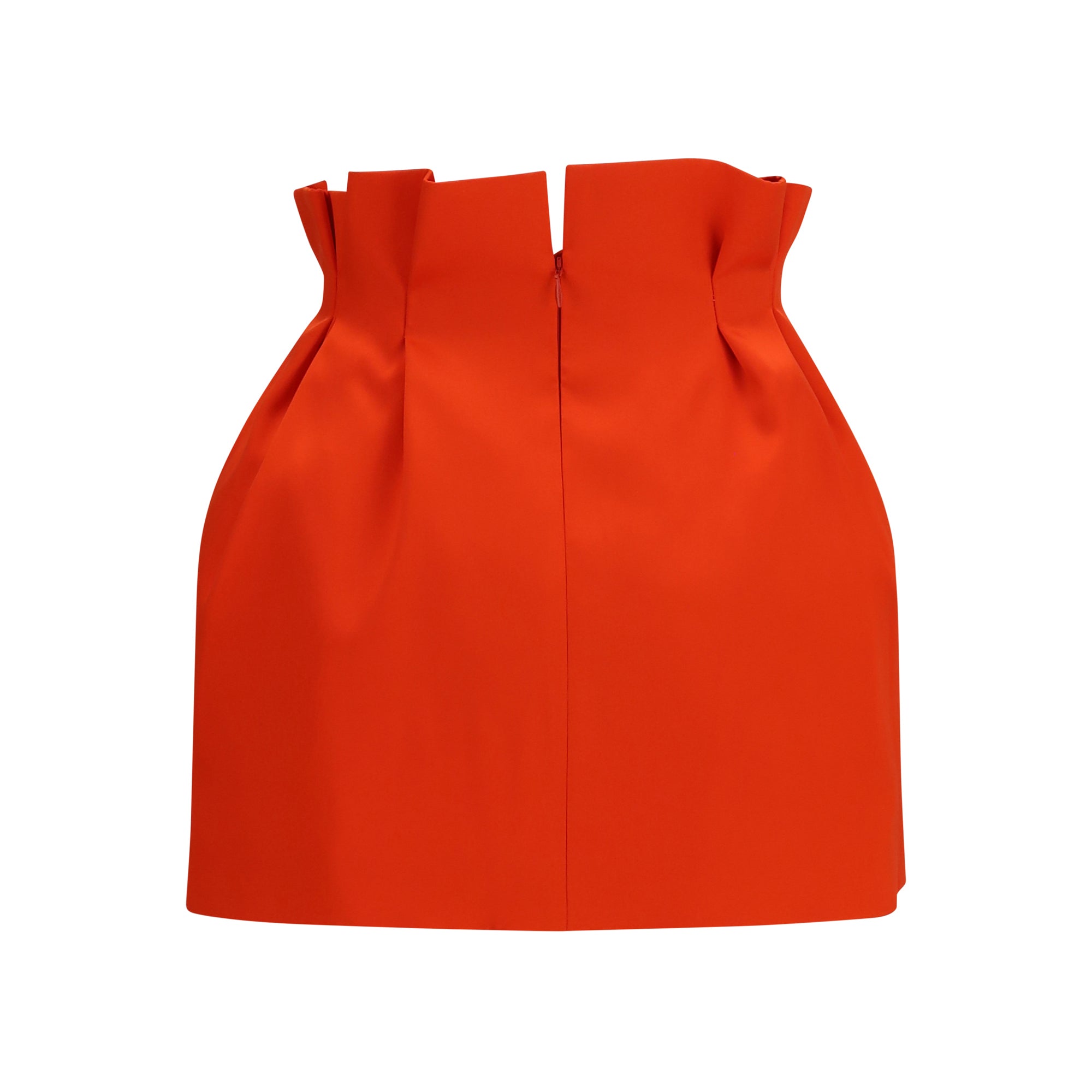 Silk Mini Skirt with ruffled waist