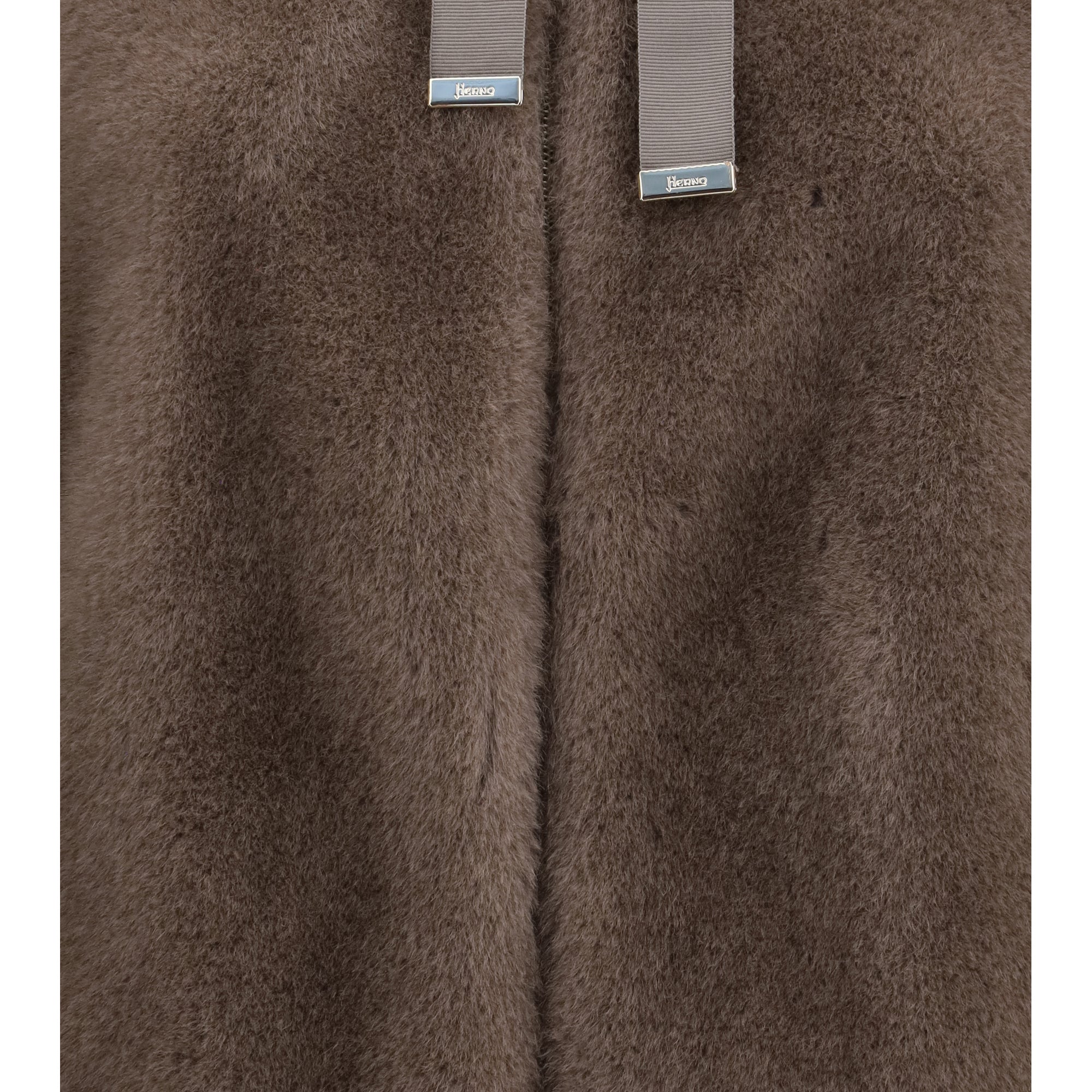 Hooded Jacket in eco-fur