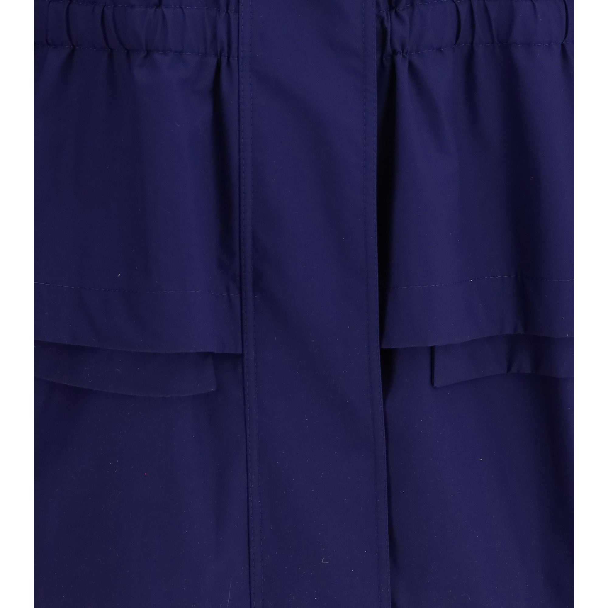 Midi poplin Parka in cotton with logo embroidery