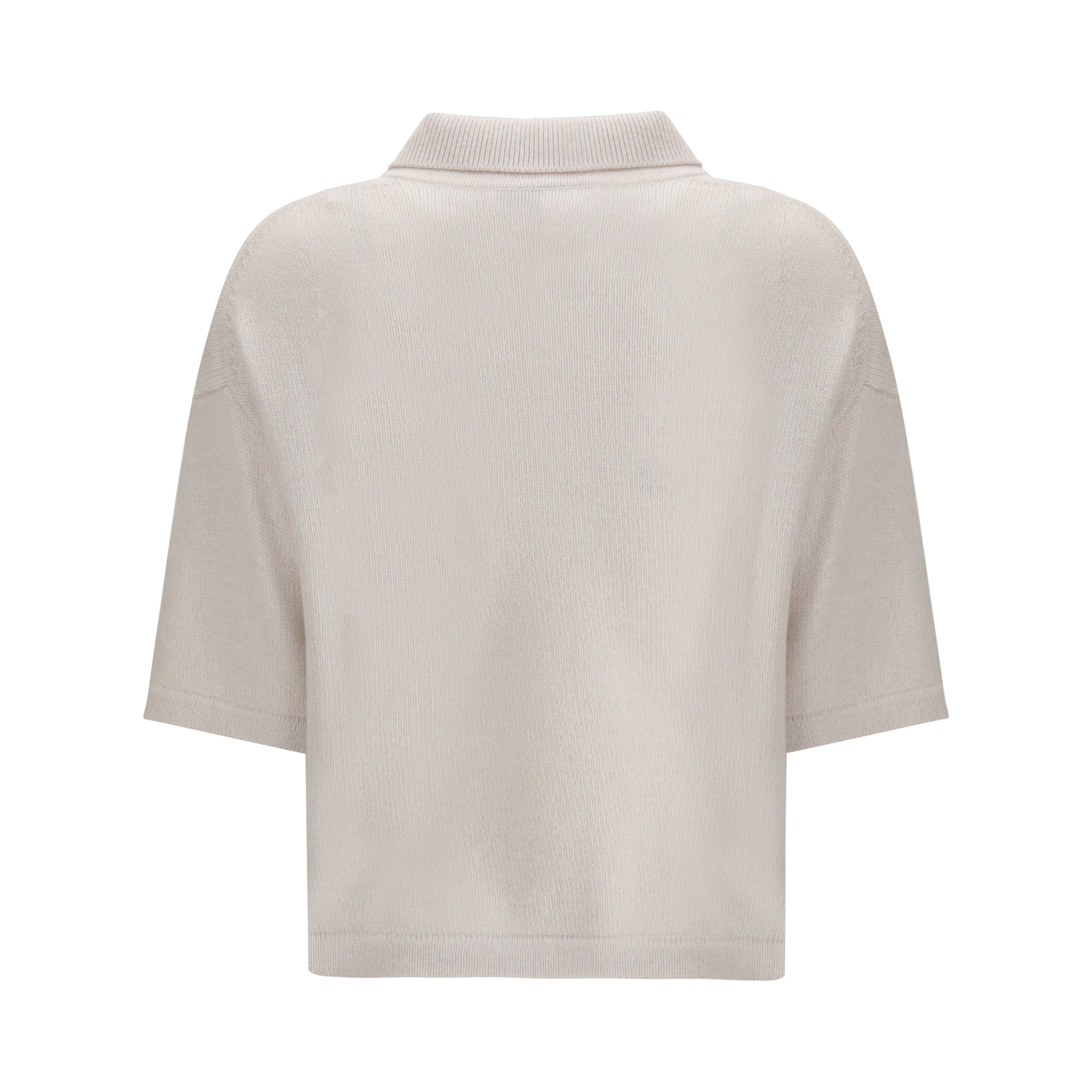 Short-sleeve polo neck Sweater