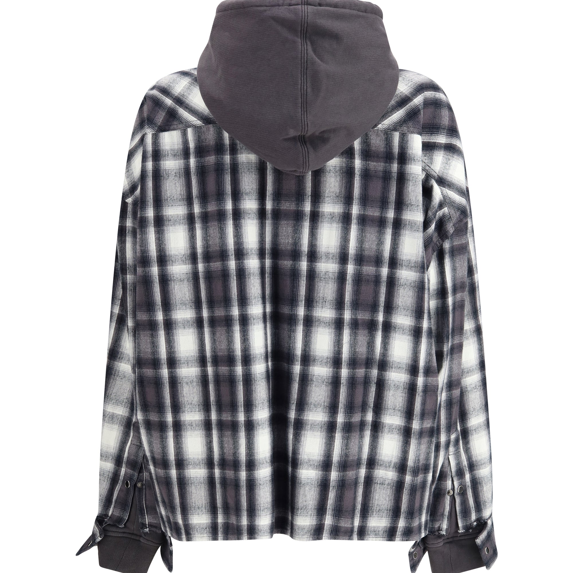 Hoodie Combine Checkered Shirt