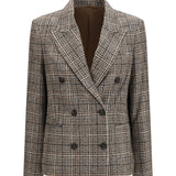 Double-breasted Jacket in alpaca and wool blend