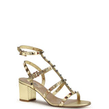 Rockstud Sandals laminated leather