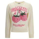Crewneck Sweater with raspberries print
