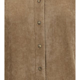 Snap-button Shirt in cashmere blend