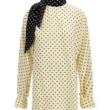 Polka dot Blouse with side bow