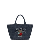 Medium denim Tote Bag with bear