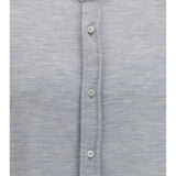 Silk and cotton jersey Shirt with spread collar
