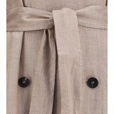 Linen Trench coat with lurex