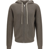 Ribbed virgin wool knit Hoodie