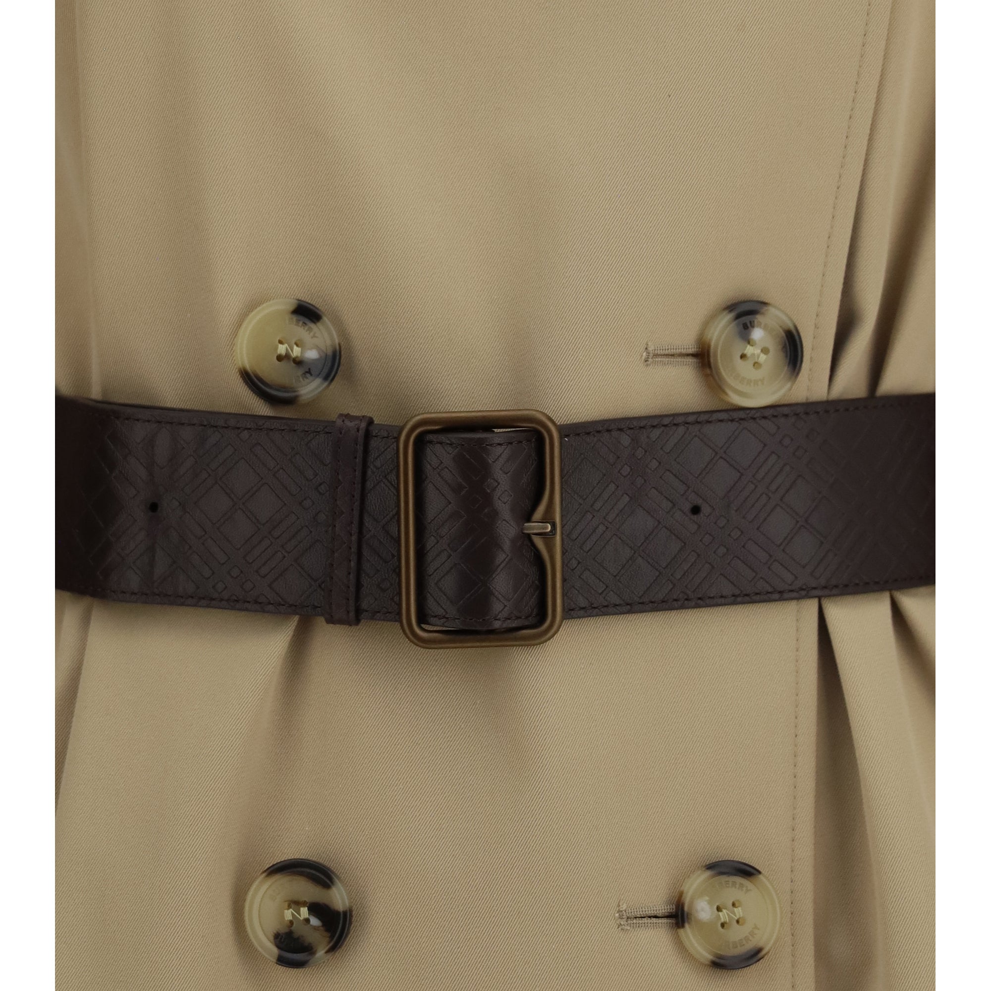 Kensington midi leather Trench