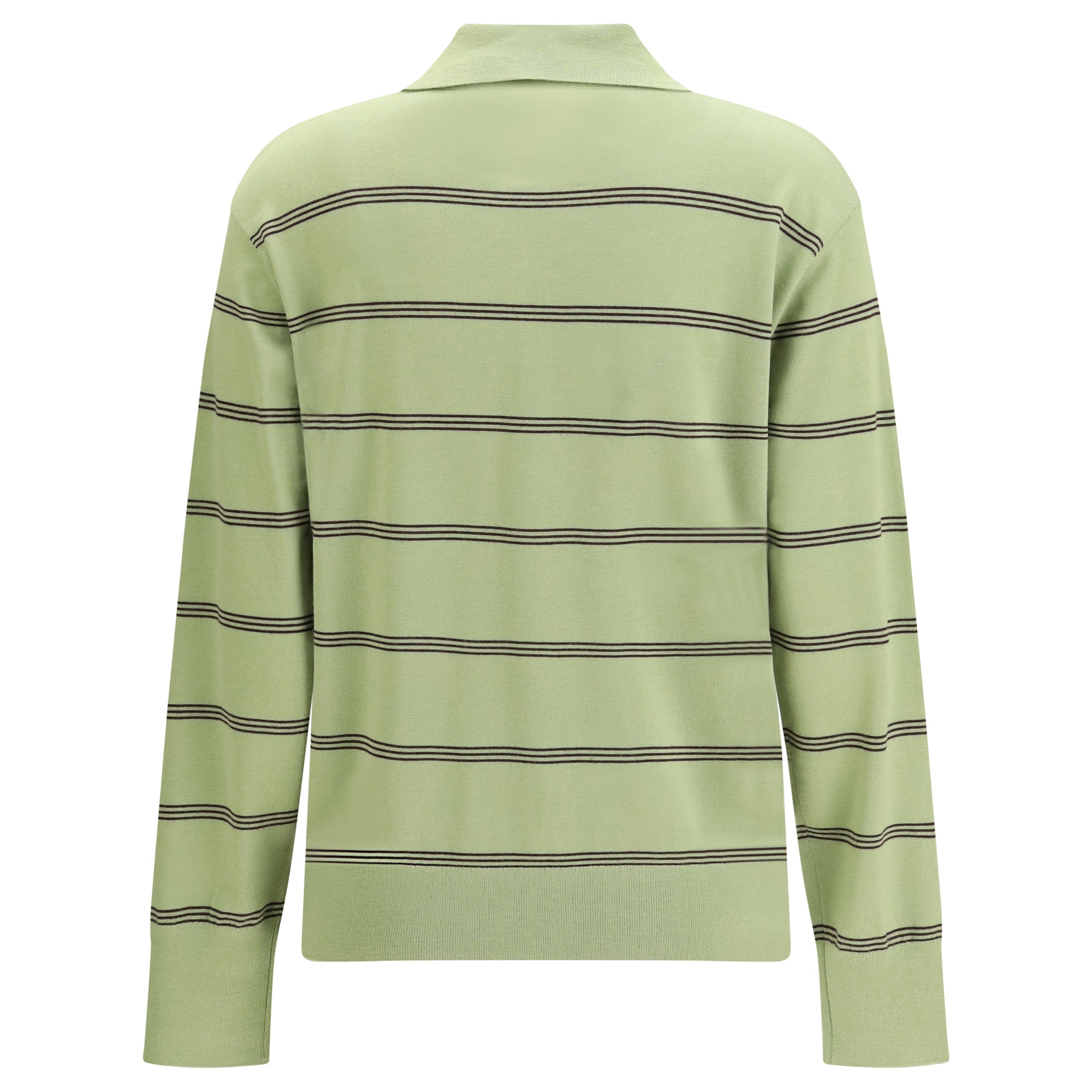 Merino wool striped polo Sweater