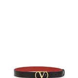 Reversible leather Belt with the VLogo Signature
