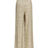 Silk monogram Pants