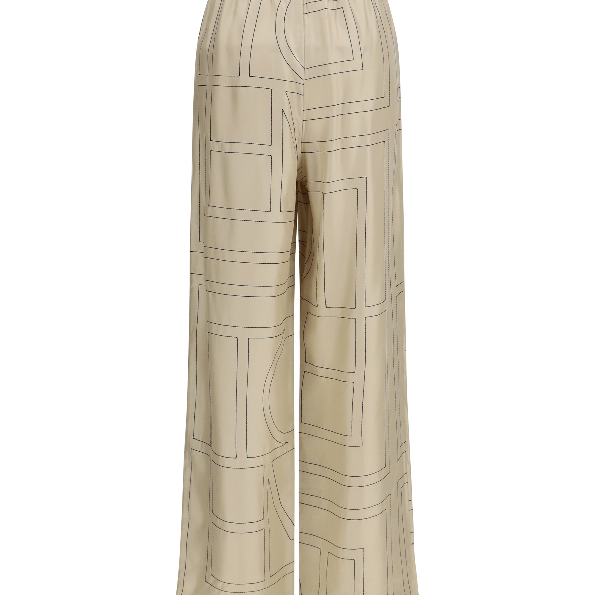 Silk monogram Pants