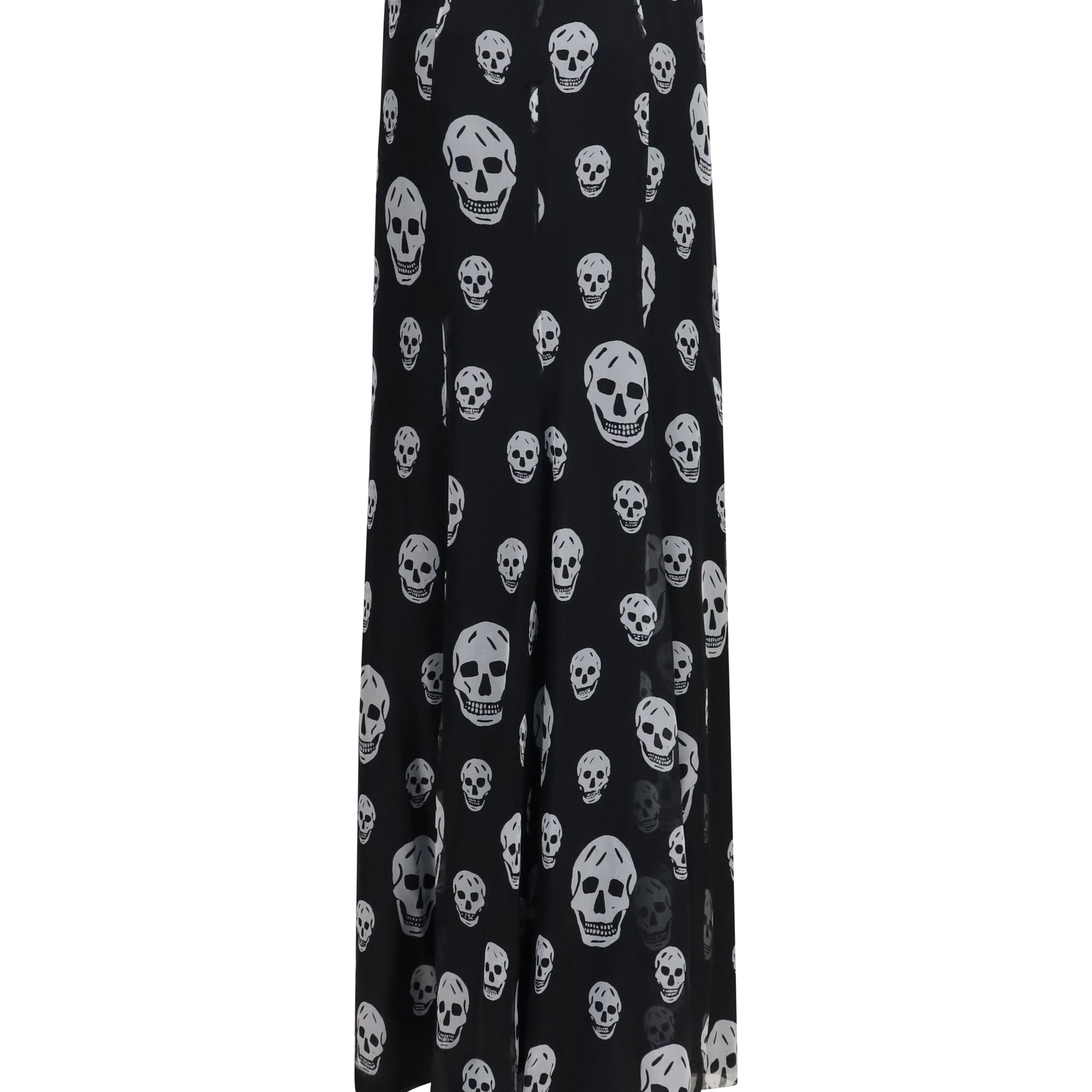 Draped long skull Skirt