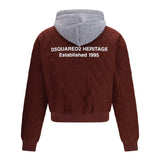 Quilted hooded Bomber Jacket