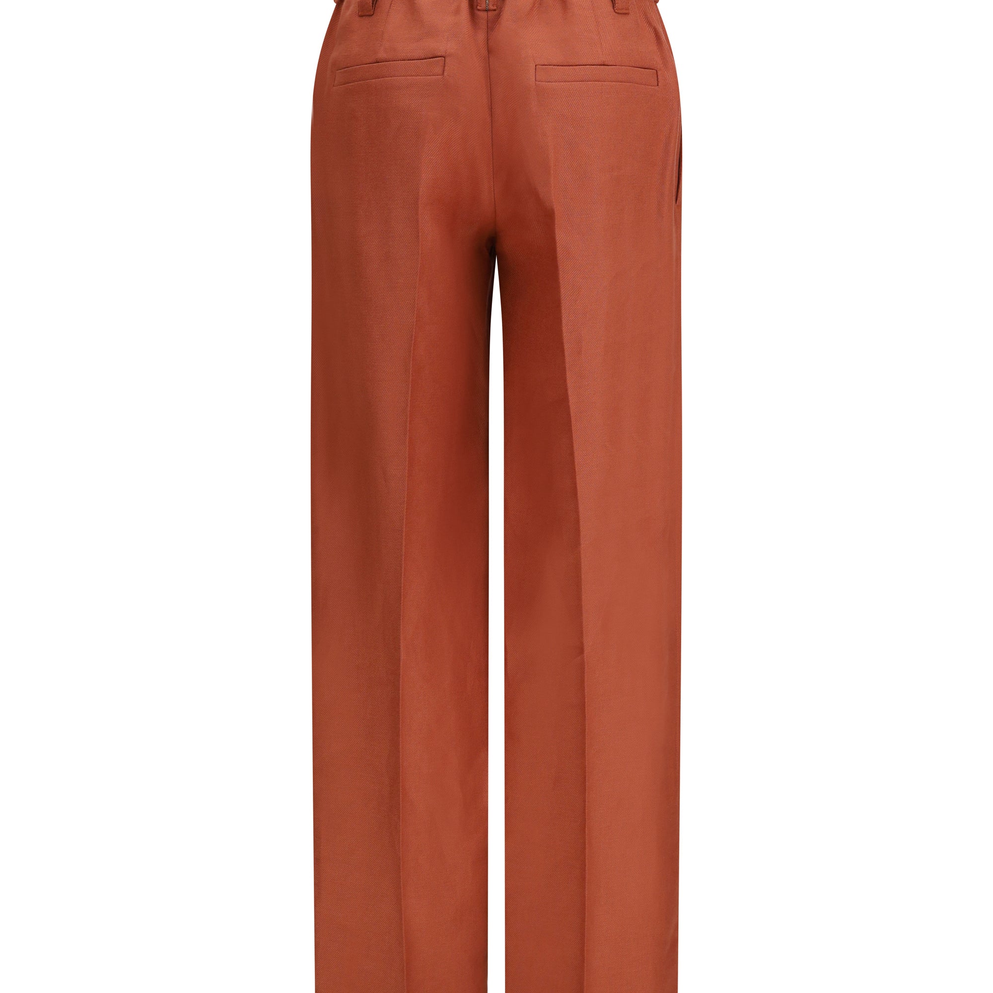 Wide-Leg Pants in linen with elastic waistband and belt loops