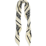 Silk Foulard with all-over monogram print