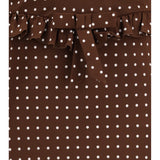 Polka Dot Silk Crêpe de Chine Midi Dress with bow