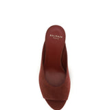 Suede open-toe Mules