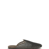 Suede Mules with Precious Net Embroidery