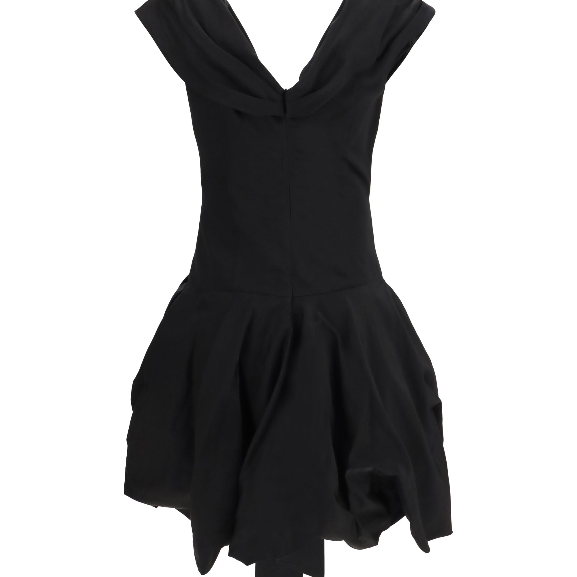 Midi Dress with draped shawl collar