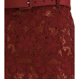 Guipure lace midi Skirt