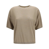 Short-sleeve cashmere and silk Sweater