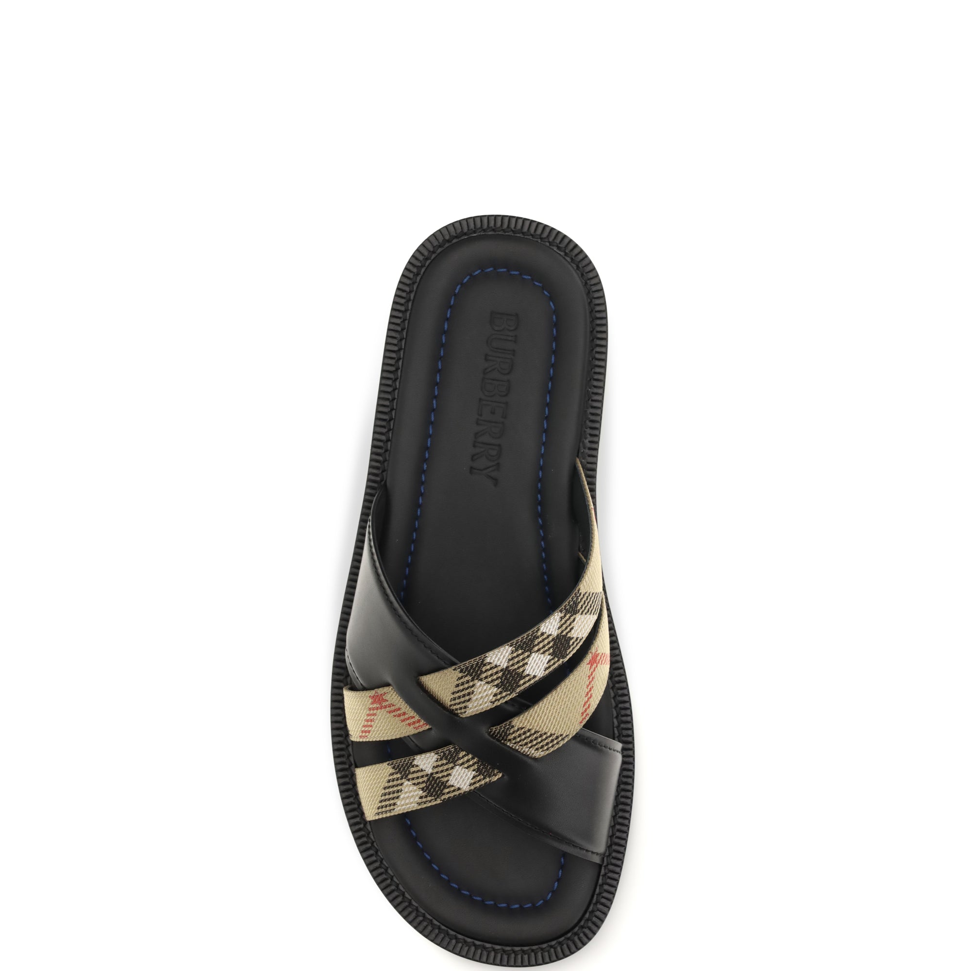 Drift leather and Check Sandals