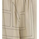 Silk monogram Pants