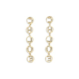 Script drop Earrings