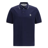 Polo in cotton jersey with short sleeves