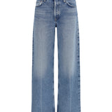 Wide-leg creased Jeans