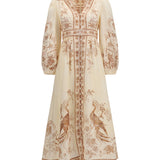 Indra Plunge floral Dress